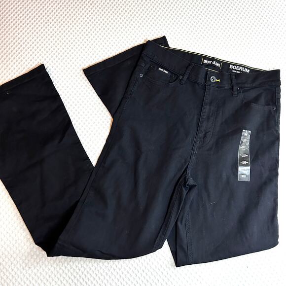 DKNY Boerum Flare Jeans 31 12 Black NWT High Rise Boot Cut Women's - Picture 4 of 8